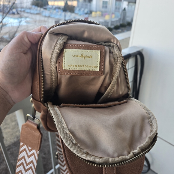 Anthropologie Tan Leather Crossbody Bag - Picture 5 of 14